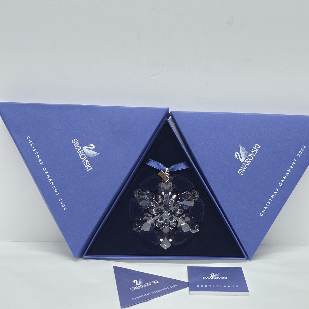 Swarovski Crystal 2008 Annual Edition Christmas Ornament Snowflake Star With Box